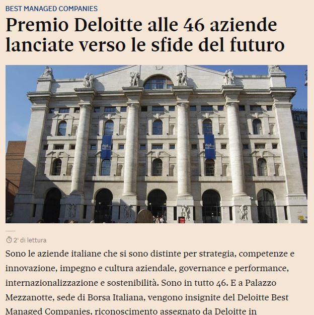 Made in Italy, a 46 eccellenze il riconoscimento di Deloitte